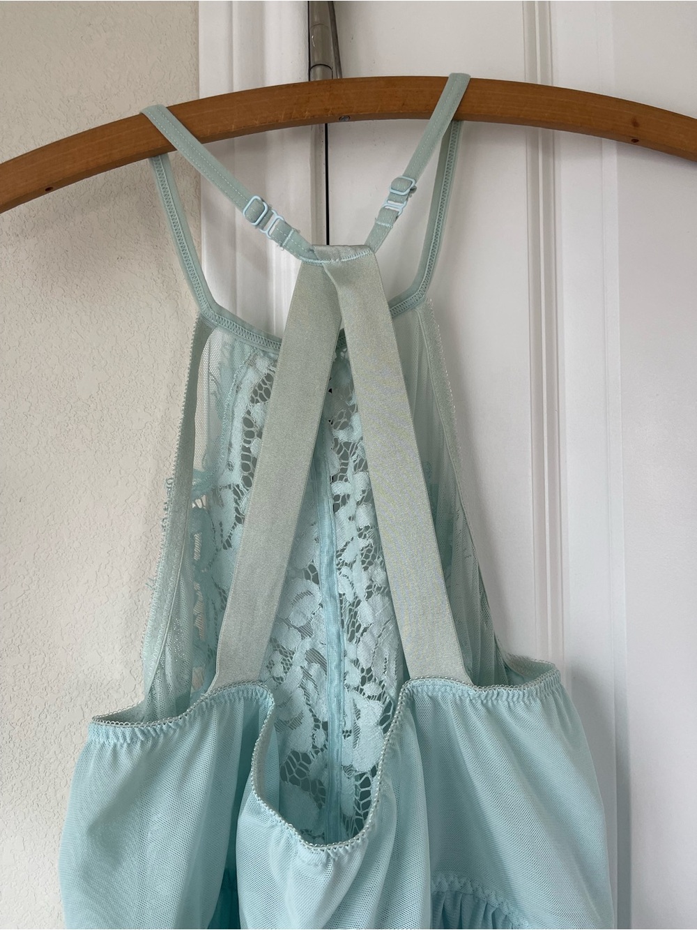 torrid Light Blue Lace Halter Chemise - Picture 5 of 7